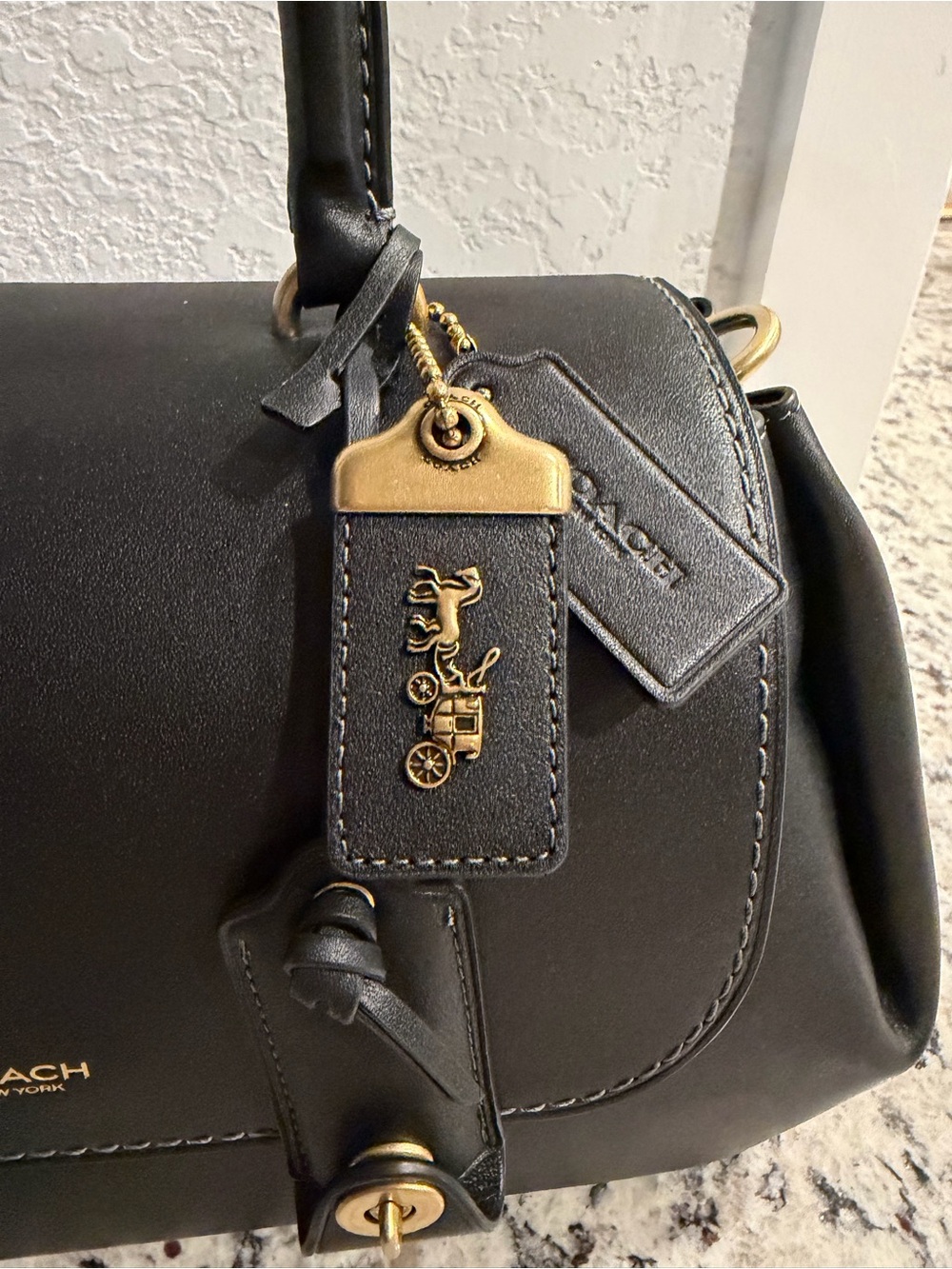 Coach Black Slouchy Rogue with gold hardware Shoulder Bag - Picture 2 of 6